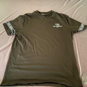 Karl Lagerfeld Paris tshirt with Logo - short sleeve with cuffs logos